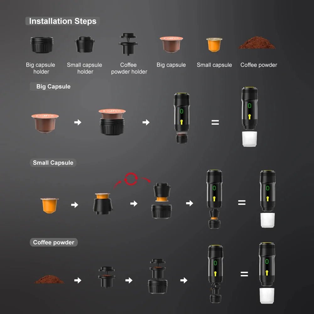 Portable Espresso Master - Machine à Café 3 - en - 1 - KanLik